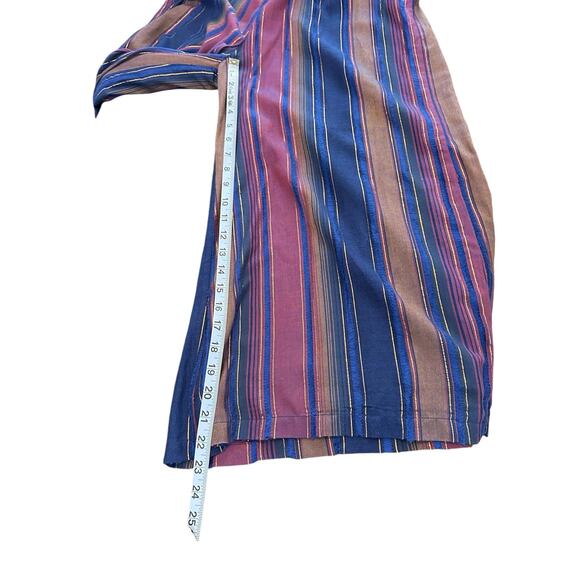 Cleobella Blue Gold Metallic Striped Lois Wide Leg Cropped Jumpsuit Size‎ 8 - Picture 13 of 14